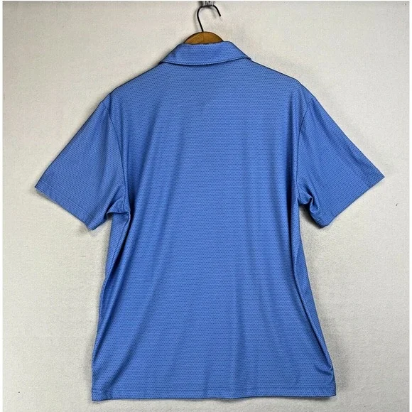 RORIE WHELAN Golf Polo Shirt Mens Large Blue Dot Performance RW Stretch L - Picture 5 of 8